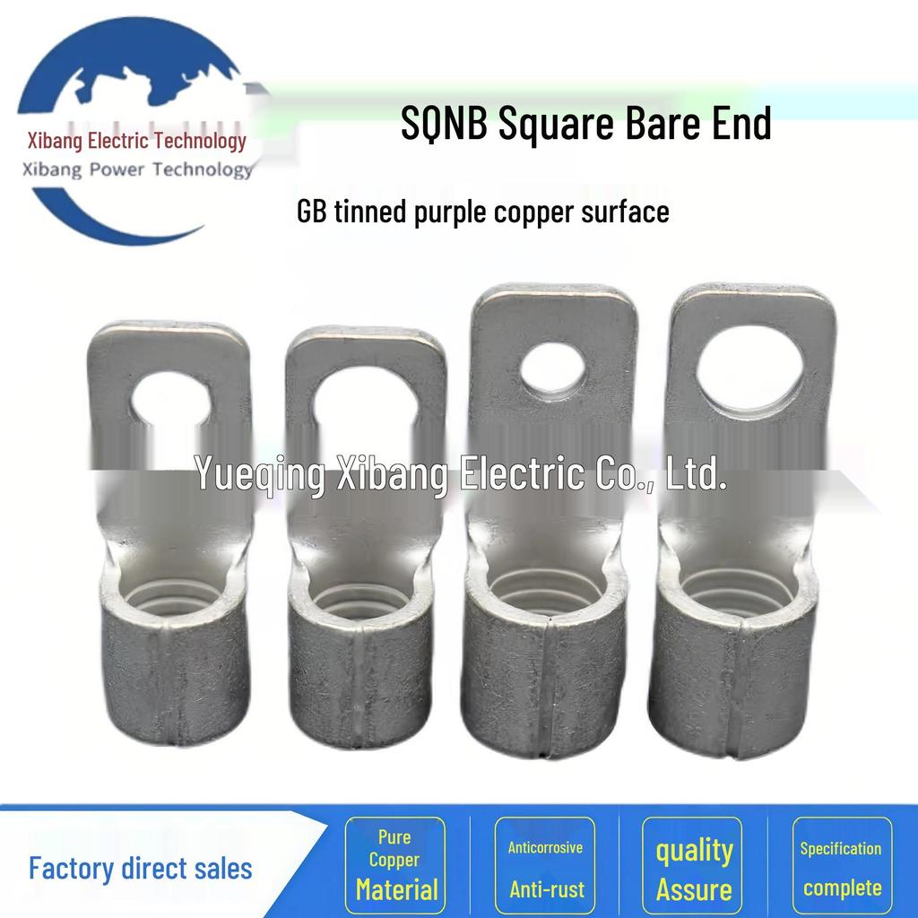 SQNB Purple Copper Cold-Pressed Square Head Bare Wiring Terminal CB22-8
