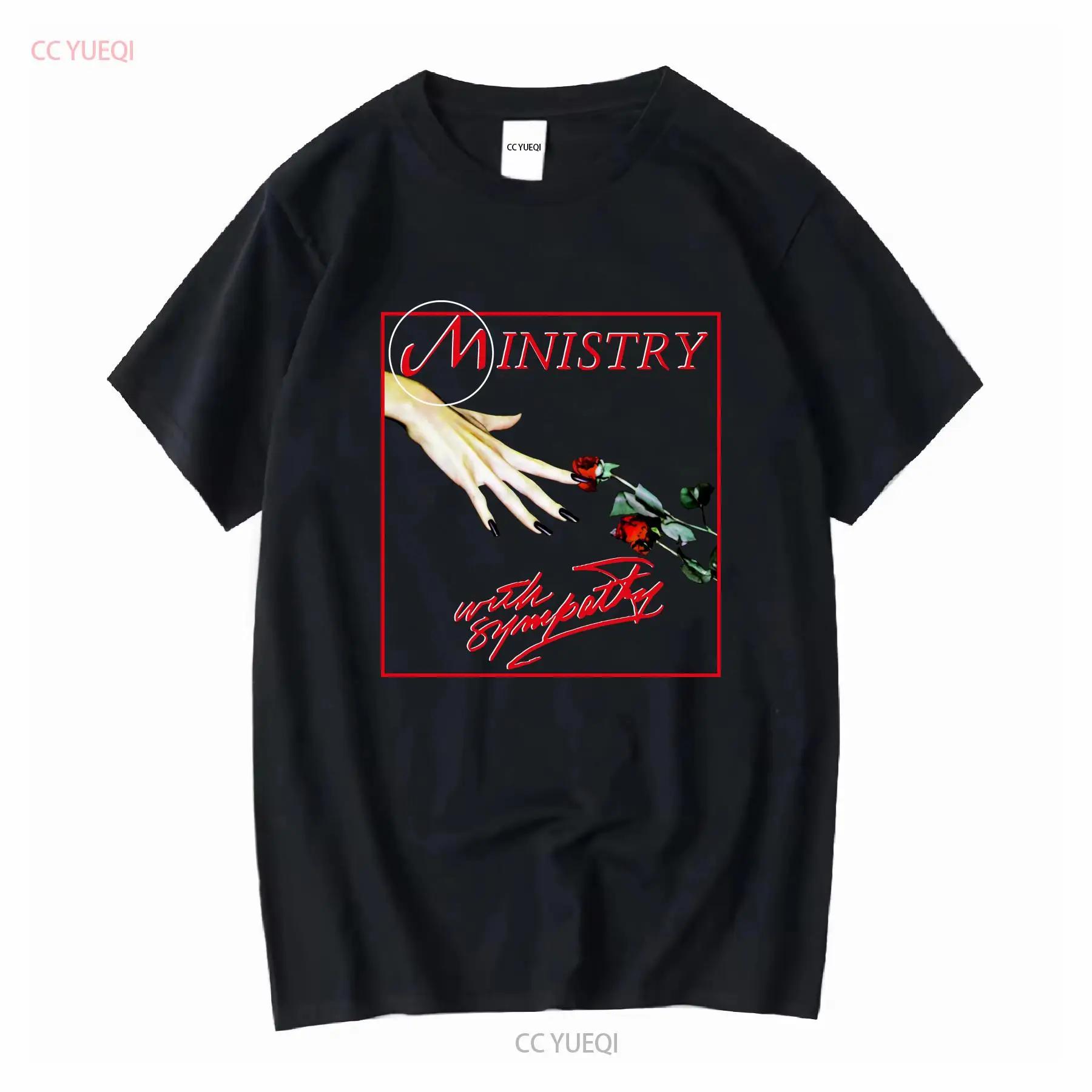 Ministry With Sympathy Synthpop Cotton Black All Size T Shirt KC915 vintage Washed designer clothes Breathable Soft S разноцветный