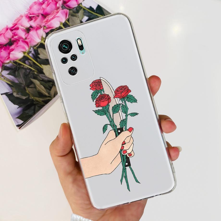For Xiaomi Redmi Note 10 4G 5G Case Redmi Note 10 Pro 10 Lite Cover Soft TPU Slicone Clear Bumper Mi Note10 Lite Beautiful Capas