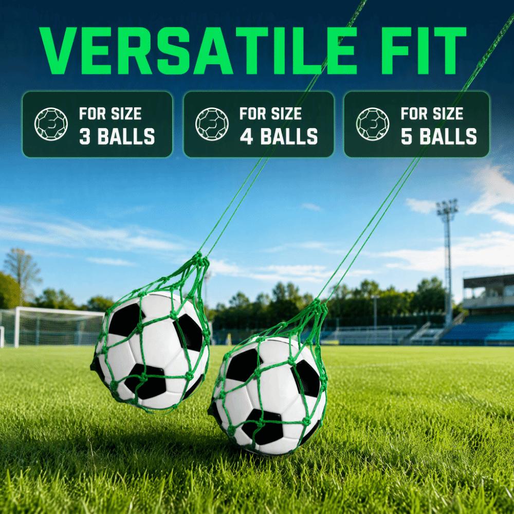 2pcs Fits Size 3 4 5 Soccer Balls Football Training Net Bag Outdoor Football Exercise