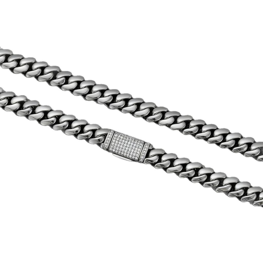 2026 Tendenza Europea e Americana Fibbia a Pattina Miami 12MM Multi-taglia Catena Bracciale Cubanico