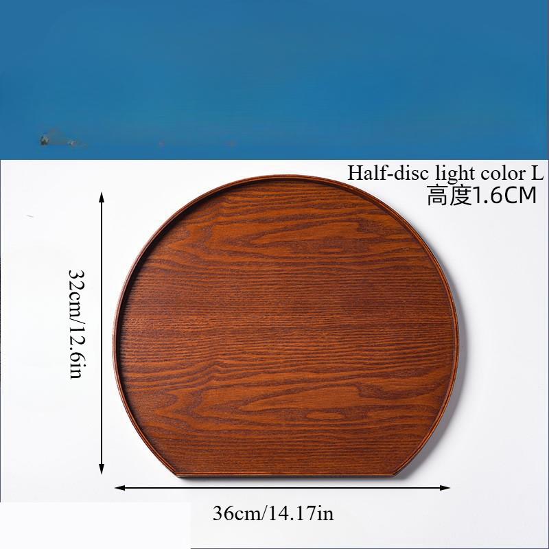 Wooden Serving Tray Half Moon Tray Salad Plate Nuts Bread Storage Dessert Plate for Farmhouse Kitchen Table Living Room Office