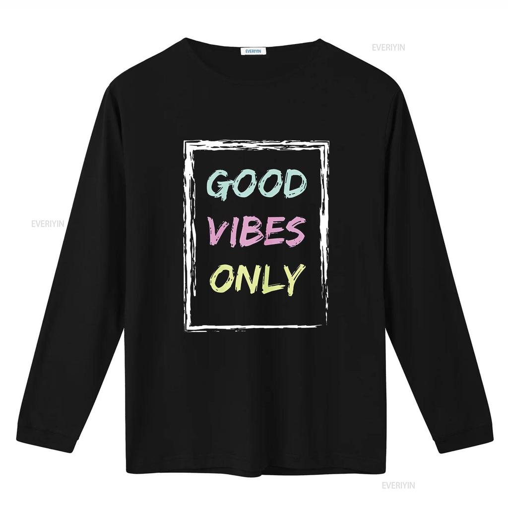 Women Tops Good Vibe Only Be Positive Inspirational Quote Short Seelve T Shirt vintage Washed Versatile Breathable Casual