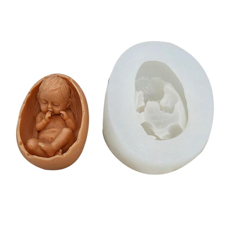 Fondant Moulds Cake Gadget Cute Baby Shaped Silicone Cake Mold Candle Mold 3D Chocolate Mould Cake Decorating for Baking
