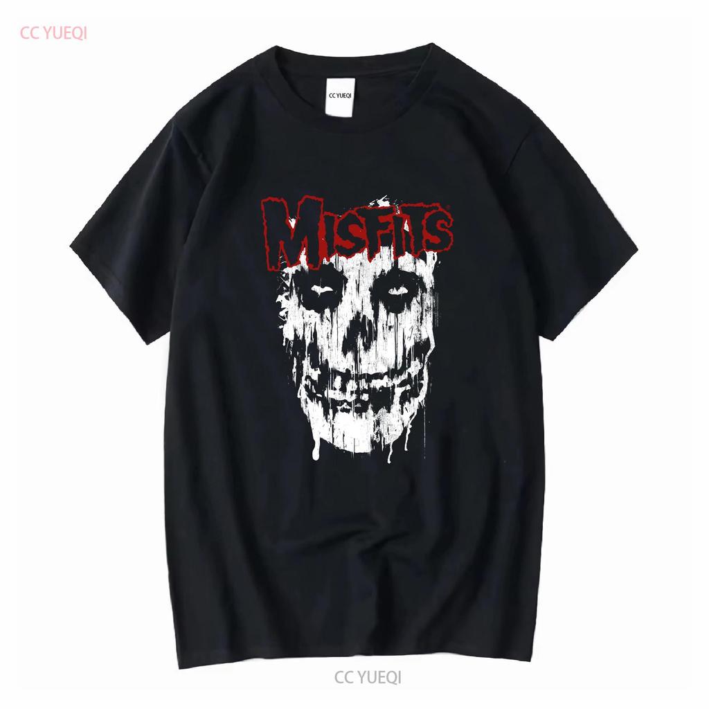 Misfits Splatter T Shirt Licensed Punk Rock Dig Up Her Bones Skull Kill Black vintage Washed graphic Unisex Stretched Versatile