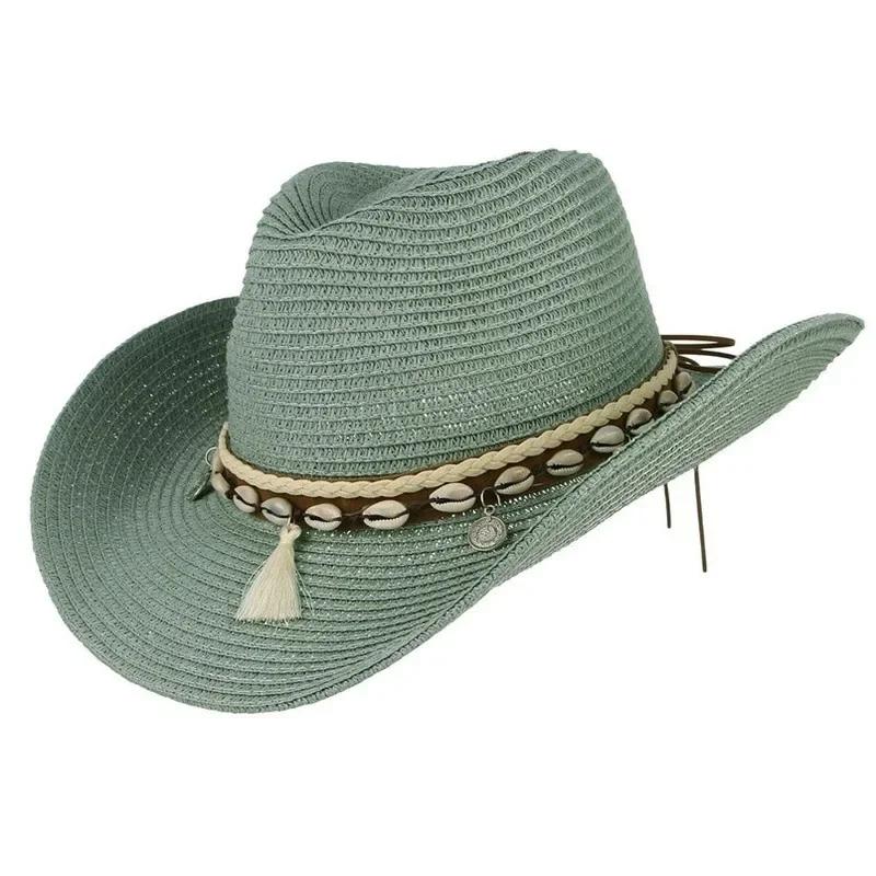 Fashion Summer Straw Hat Women Beach Lady Sun Caps Panama Hat Cowboy Straw Cap UV Protection Sonskerm Hoede Adjustable Hat