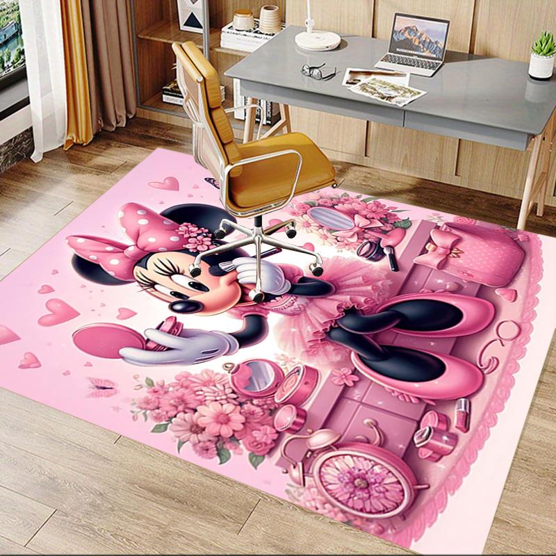 Pink Minnie Mouse Fantasy Carpet For Playroom Bedroom Living Room Sofa Home Decorkids Game Area Rug Nonslip Floor Mat