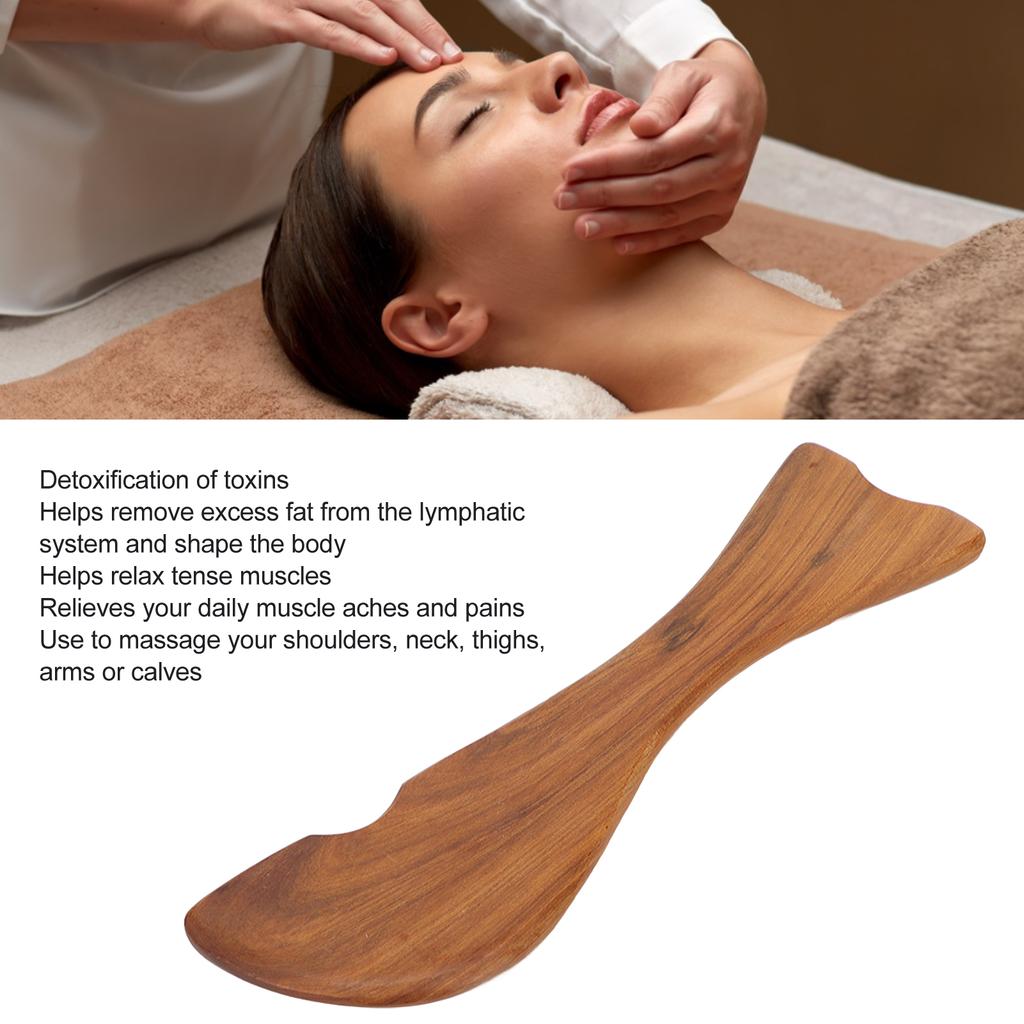 Wooden Scraping Board Body Shaping Relax Muscles Universal Fish Shape Gua Sha Massage Tools for Neck