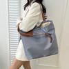 Fashionable Large Capacity Tote Bag Stylish Street Trendy Handbag Available In Black Gray Cream
