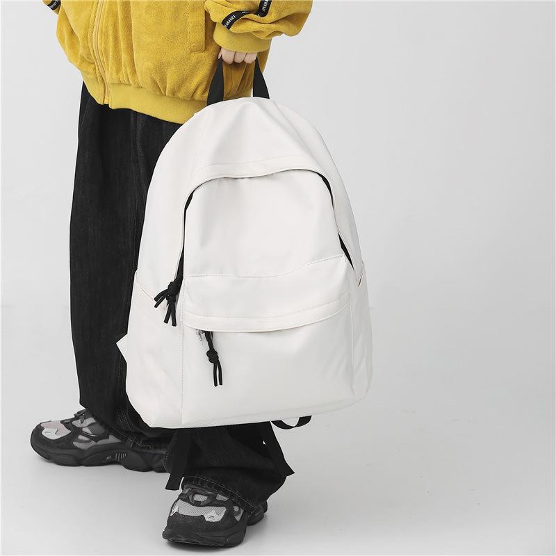 Schoolbag Schoolbag 1011 New Korean Version Ins Japanese Simple Boys Backpack Junior High School Student High School Student Solid Color Student Bag