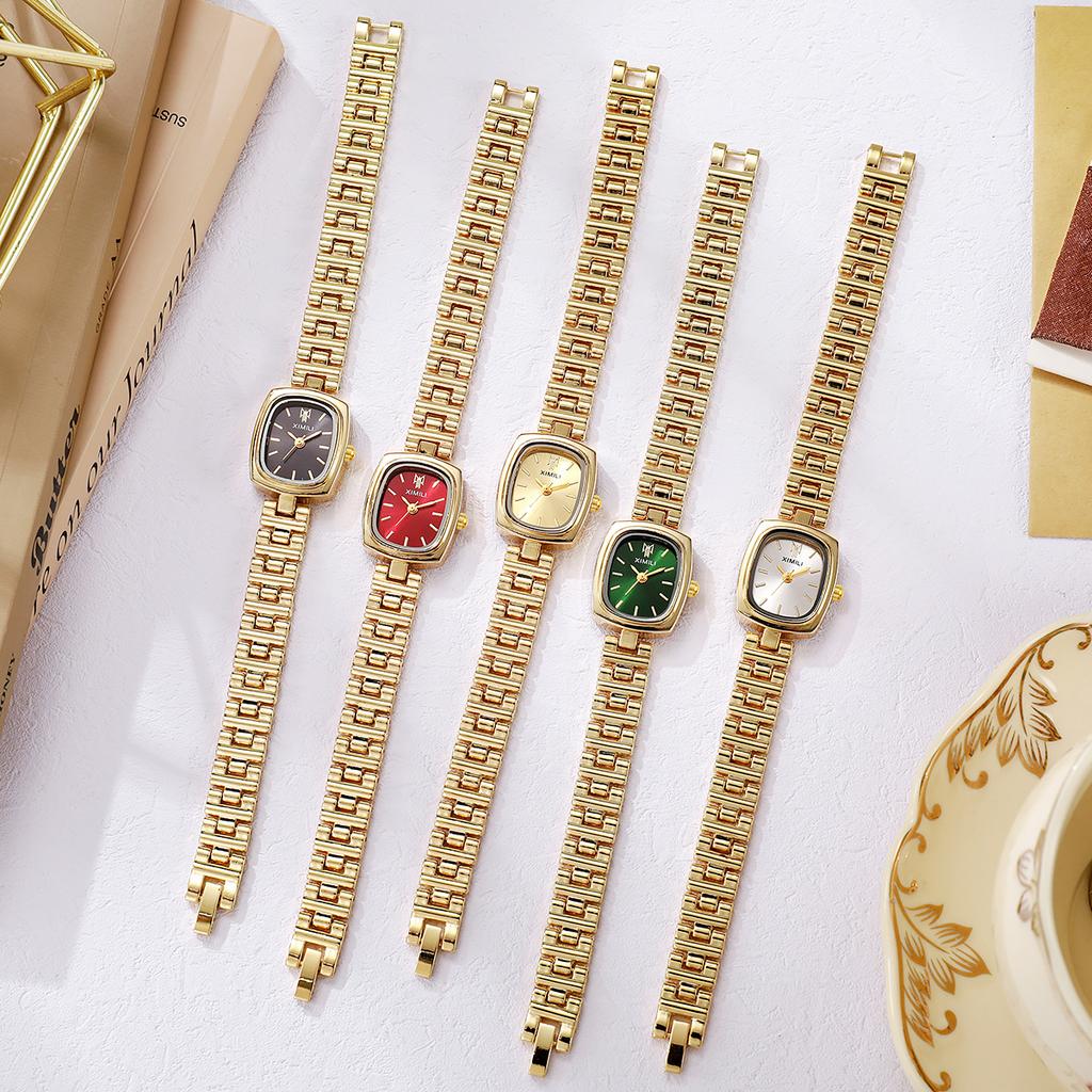 Niche Chain Watch Light Luxury Simple Female Student Personalized Design Small Gold Wrist Watch