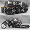 Original Punk Belt Men Women Skull Rivet Snake PU Leather Needle Buckle 105-125cm