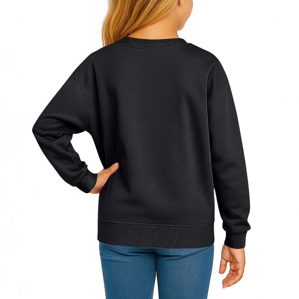 Dziecięca Moda Jednolity Kolor Długi Rękaw Okrągły Dekolt Bluza Z Kieszeniami Casualowa Bluza Top Dla Dorosłych