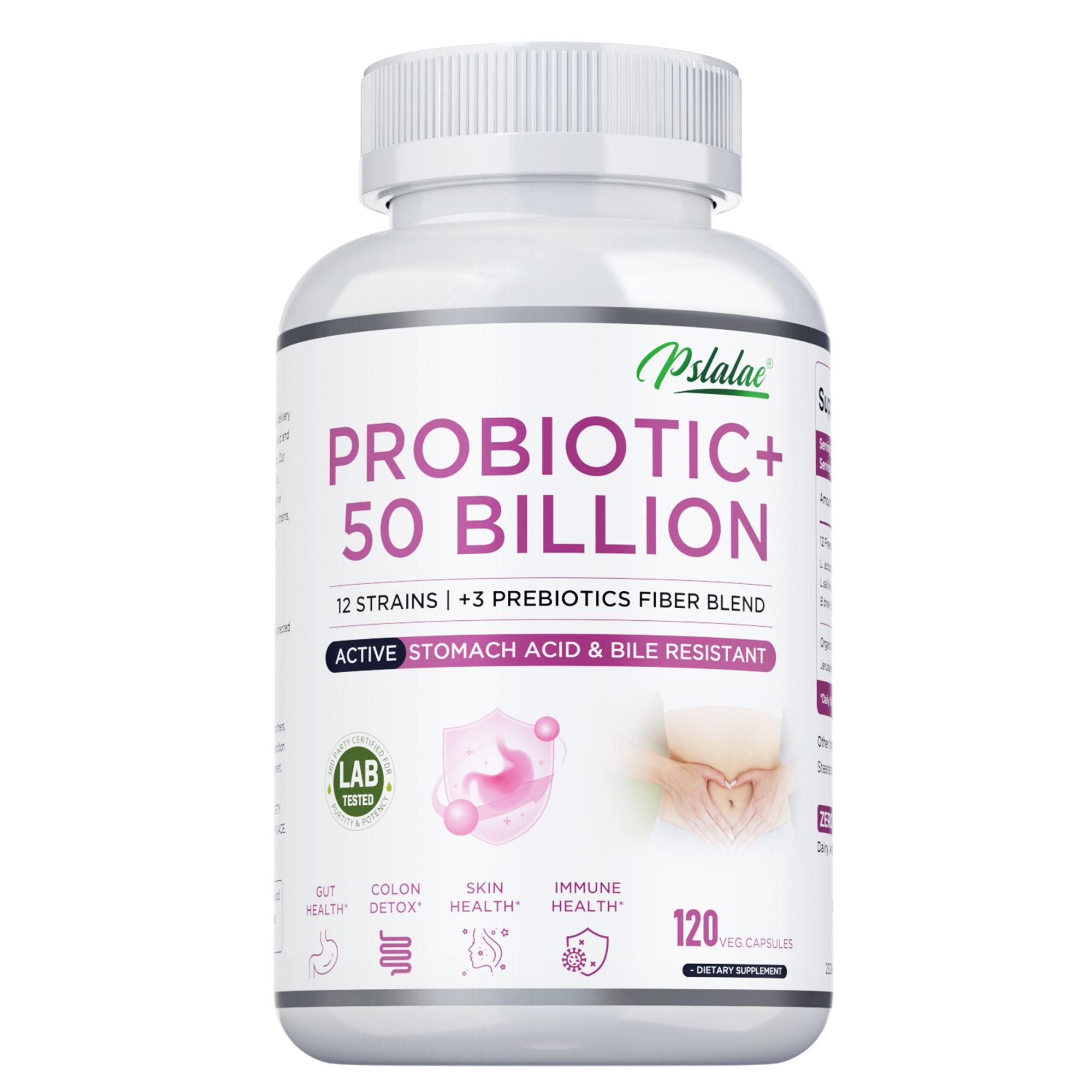 

Probiotic capsules contain probiotics and prebiotics to promote digestive health. Contains 13 strains to promote gut and immune system health. 120