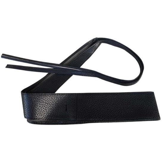 Waist Belt Firm Soft Faux Leather Self Tie Wide Waist Band for Women