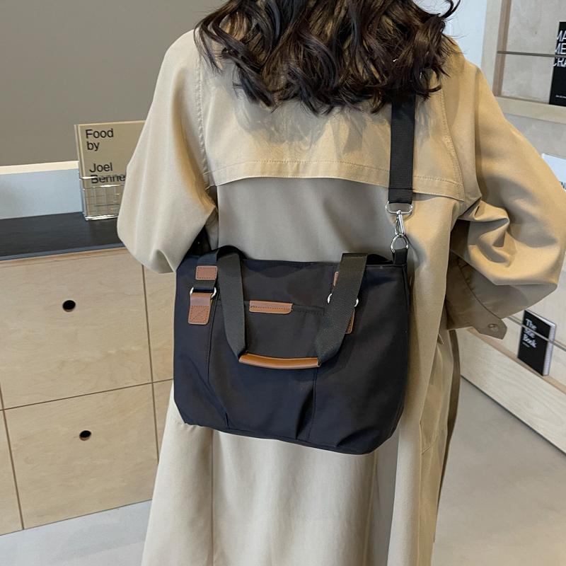 Sac à bandoulière grande capacité pour femme, fourre-tout en toile, sac de classe pour étudiante