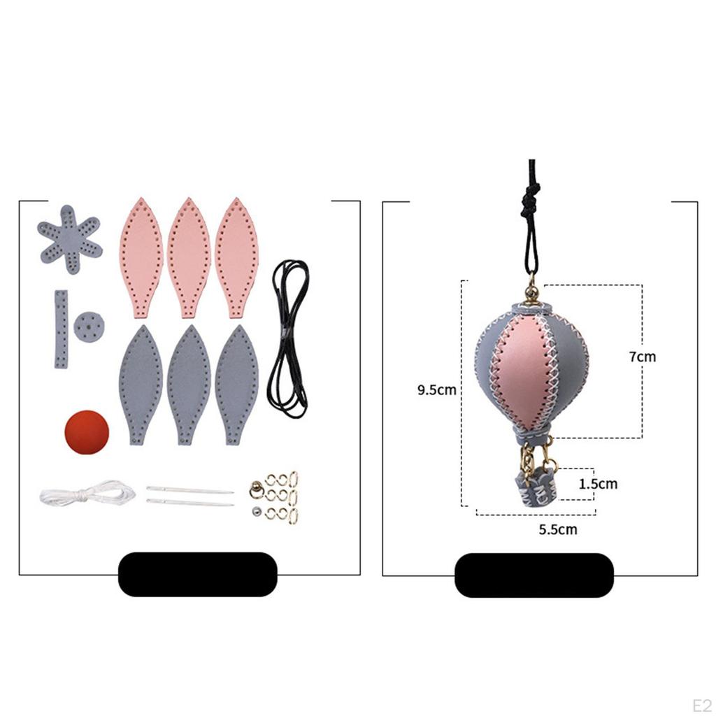 Keychain Making Kit Jewelry Creative Air Balloon Party Favors Keyring Learn to Sew