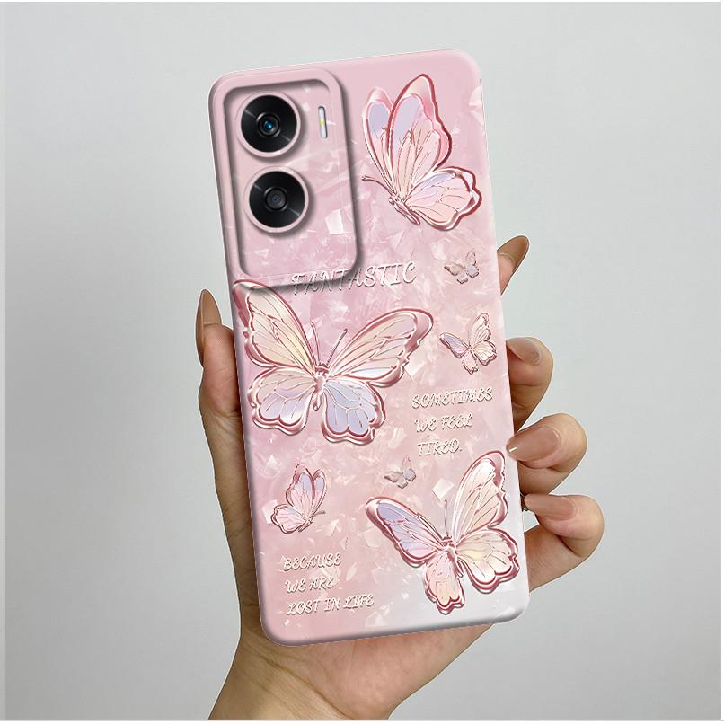 For Honor 90 Lite Case Pretty Butterfly Flower Pattern Silicone Soft Funda Phone Case For Honor90 Lite Honor 90Lite Cover Bumper