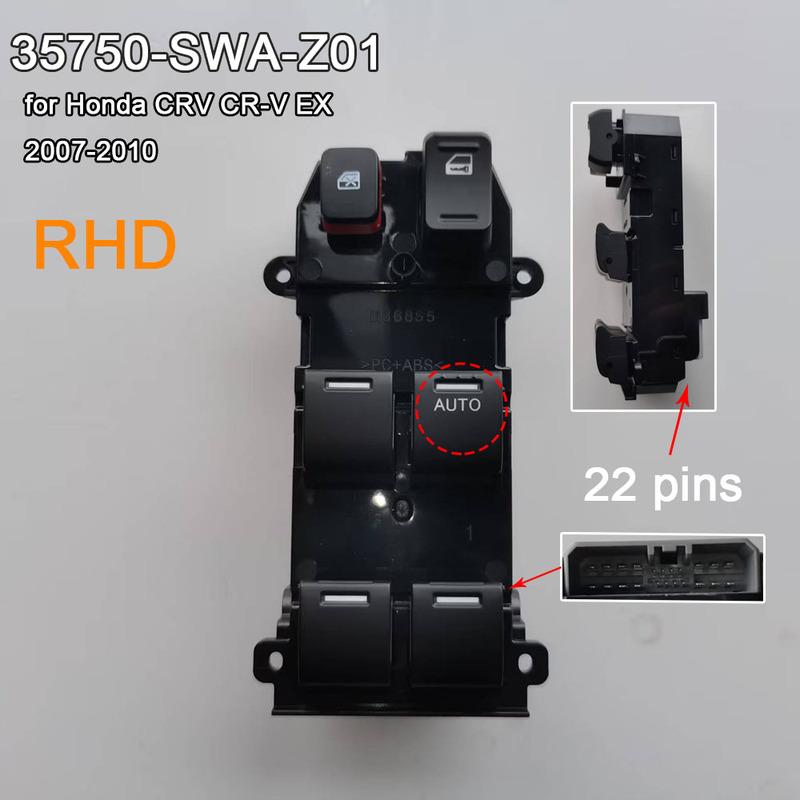 Car Accessories for Honda CRV CR-V EX 2007-2010 RHD Electric Window Control Switch Glass Lifter Adjust Parts 35750-SWA-Z01 35750-SWA-Z01