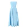 2024 Summer European and American Amazon Cross-Border Foreign Trade New Fashion Sexy off-Shoulder Tube Top Pleat Dress