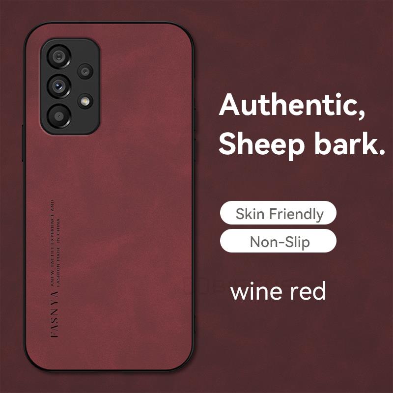 Sheepskin Leather Case For Samsung Galaxy A53 A33 A72 A03 A50 A20 A30 A31 A51 A71 A11 A22 A21S Luxury Shockproof Slim Soft Cover