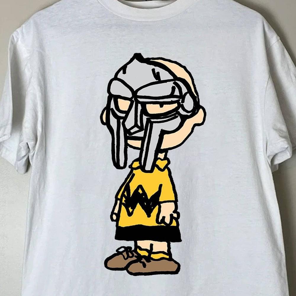 Футболка MF Doom x Charlie Brown, Футболка MF Doom All Caps Madvillain Винтаж 90-х, Унисекс футболка Ki S