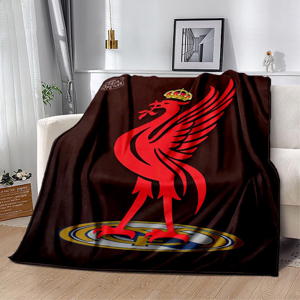 Liverpool Football Club Deken Warm Decor Geweldig Voor Kantoorstoel Bed Picknicks Vier Seizoenen Universeel Digitale Print