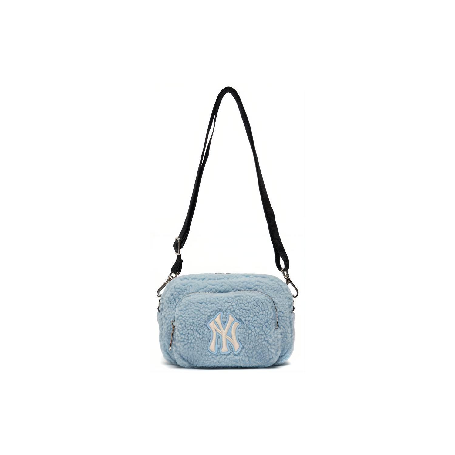 

MLB Lamb Fleece Series LA Dodgers Logo Zipper Camera Bag Unisex Shoulder Bag Pink Blue 3ACRS0316-50BLL Pink Blue