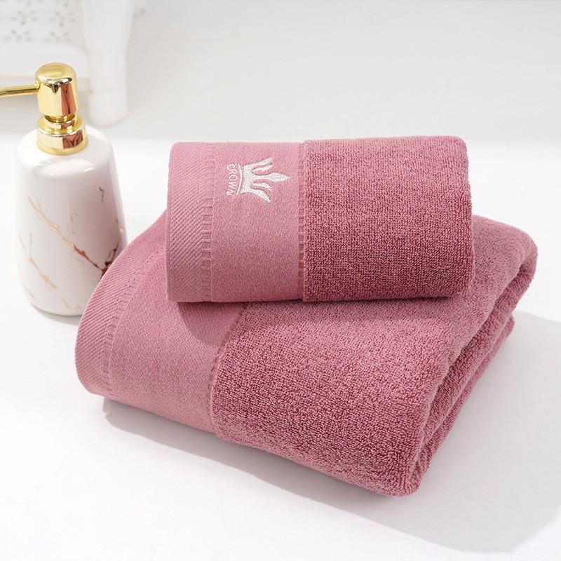 Cotton towel bath towel small bath towel embroidery crown hotel sports bath towel towel кирпич красный