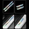 4pcs Universal Carbon Fiber Car Door Sill Protection Strip Stickers Anti-scratch Door Decorative Strips Bumper Film Sticker