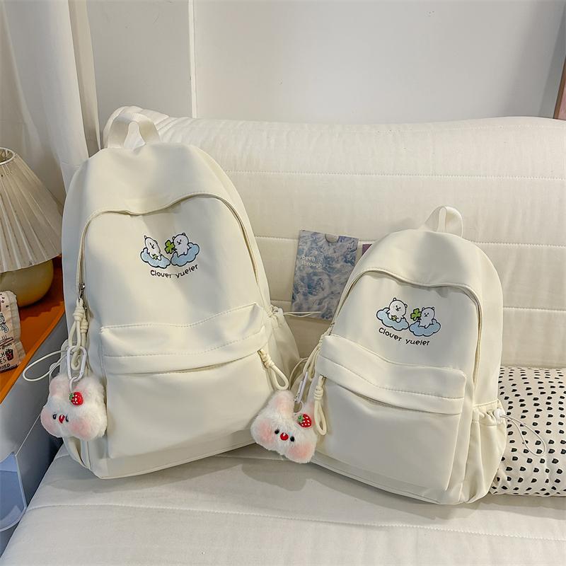 Large Capacity Backpack Student Lightweight Schoolbag Cartoon Embroidery Backpack