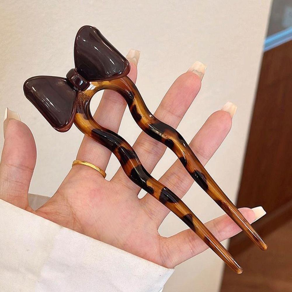 U-Shaped Hairpin Acetate Hair Bun Fashion Hair Sticks  for Women Girls