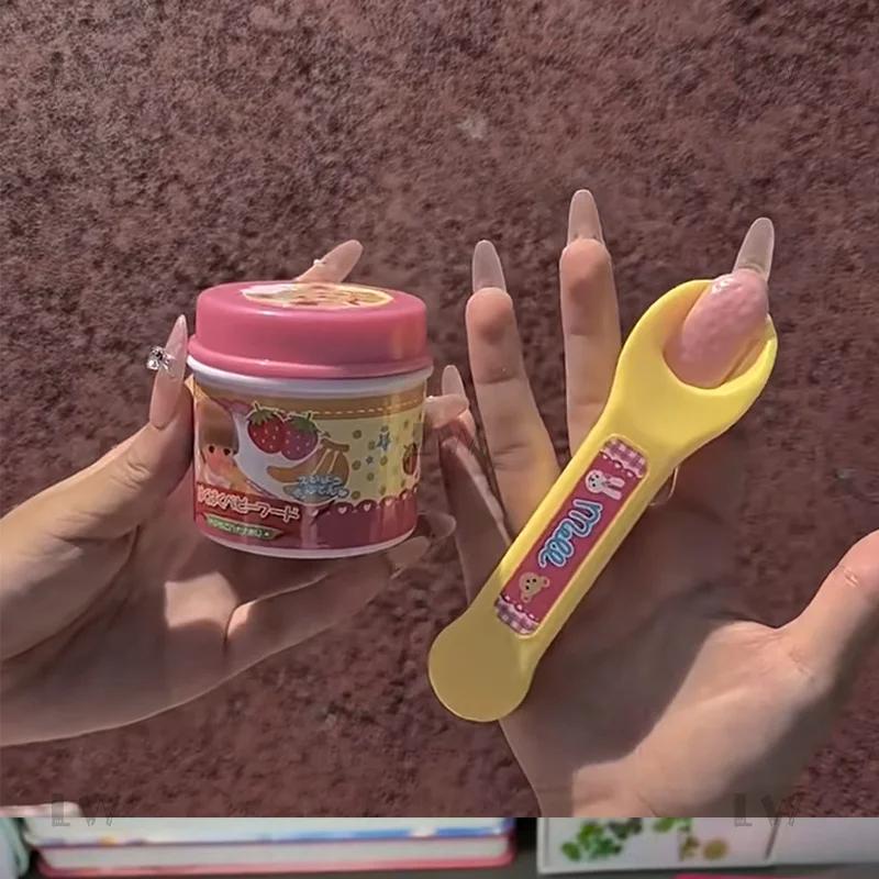 1 Set Simulation  Play Strawberry Pudding Toy Early Education Japanese Play House Food Feeding Pudding Feeding Toys