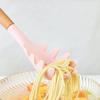 1 buc Lingură din silicon dintr-o singură bucată, Servitor pentru spaghete și paste, Furculiță, Strecurătoare pentru tăiței