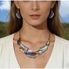Stylish Versatile Simple Necklace Bracelet Set Women's Wear