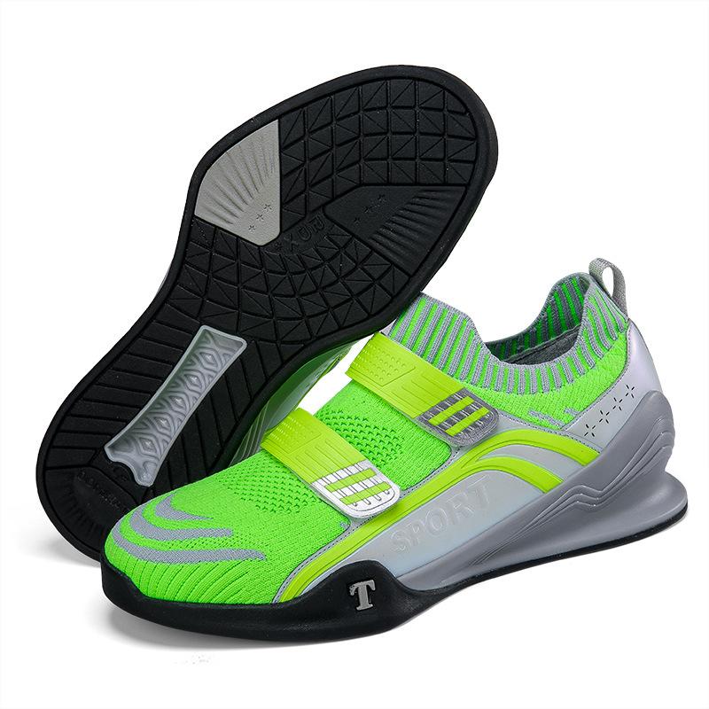 Neue professionelle Unisex Schnürlose Kniebeugen Hard Pull Schuhe Kraftheben Schuhe Fitness Trainingsschuhe Rutschfeste Deep Squat Stiefel