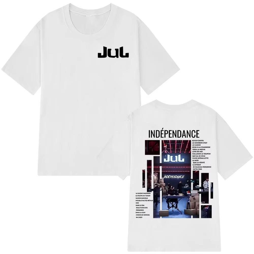 Rapper Jul Independent Album Themed T Shirt 2026 Summer New Mens Fashion Hip Hop Street Cotton Y2K T-shirt