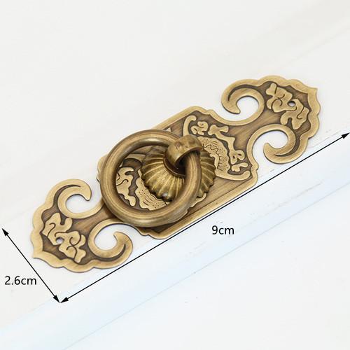 

2 Pieces of Chinese Antique Furniture, Brass Surface Mounted Bookcase, Wardrobe, Cabinet Handle, Cabinet Door Hardware Handle