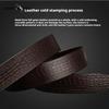 Men's Leather Belt Without Head, Smooth Buckle, Perforated Headless Belt, Leather Without Buckle, Men's Genuine Cowhide Buckleless Belt