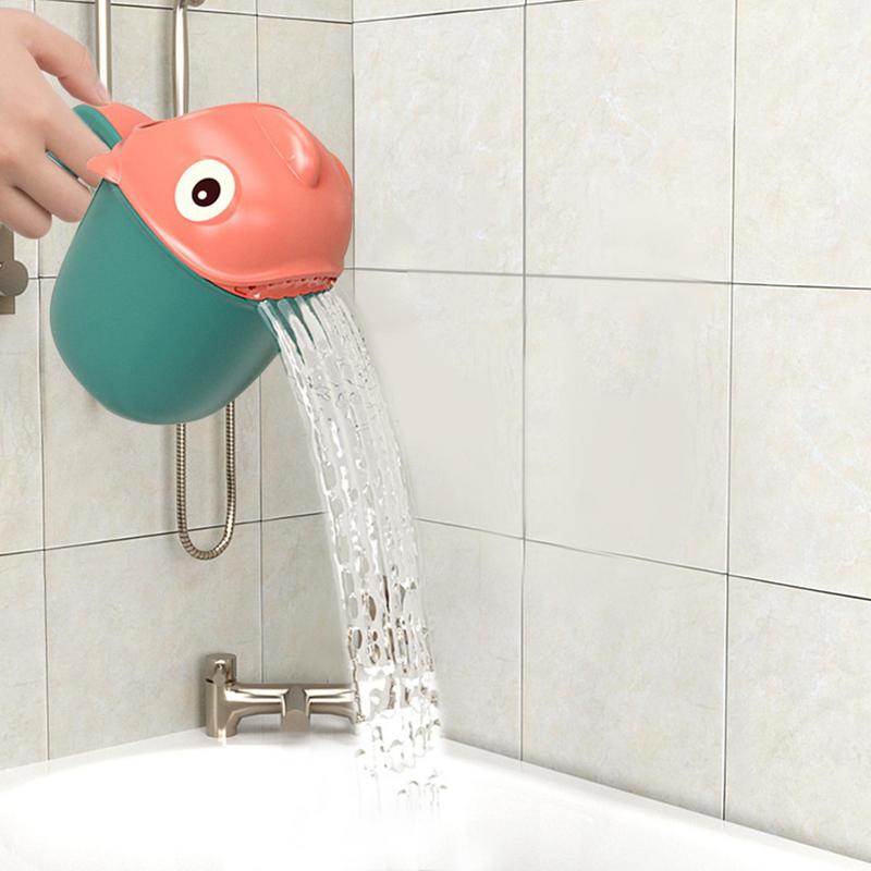 Shampoo Rinse Cup Cartoon Children's Shower Shampoo Cup Wash Hair Cup Shower Sprinkler Protection Bathroom Accessories For