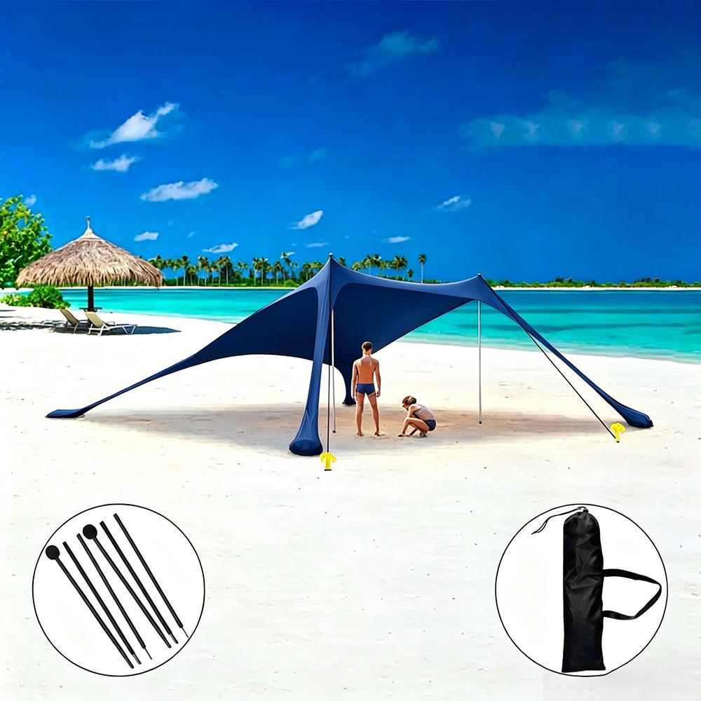 Cort de plajă Copertină portabilă pentru camping și protecție solară