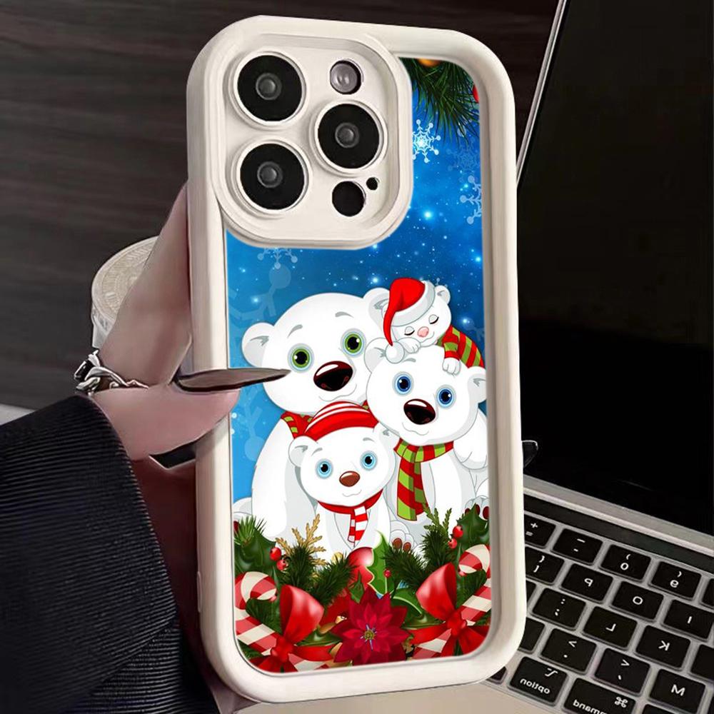 Ae110 Merry Christmas Phone Cases for Samsung A54 A14 A05s A55 A53 A15 S23 S24 Ultra S25 Plus A35 S20 FE A25 Angel Eye Ladder Protective Cover