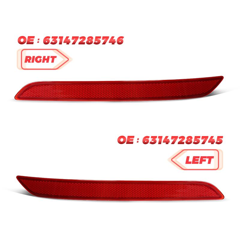 63147285745 63147285746 Reflective Strips For BMW 3 Series F31 Estate 2011-2015 316I 320I Rear Bumper Brake Warning Stop Light