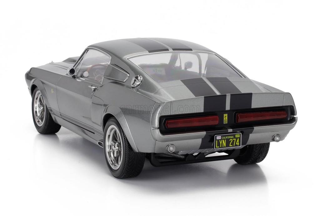 1/12 Scale American Car Model Mustang KK-SCALE 1/12 Mustang Shelby GT500 Eleanor Coupe 1967 Gray/Black KKDC120171