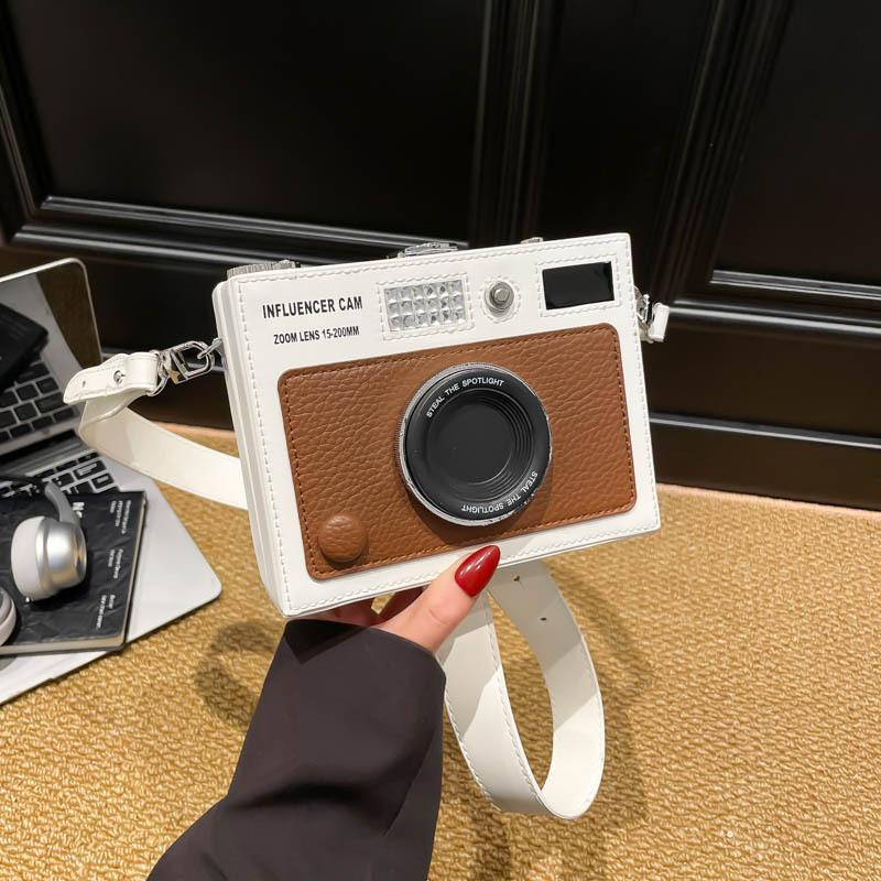 Elegant PU Camera Shoulder Large Capacity Small Funny Box Bag Crossbody Shoulder Bag Wedding