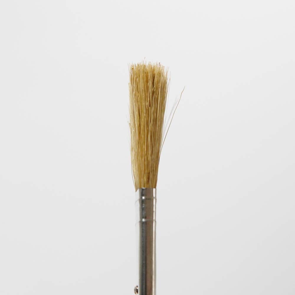 Hakeichi Rack Wooden White Pig Set of 10 Gold-Wrapped Brush, Handle, Bristle, 30mm,