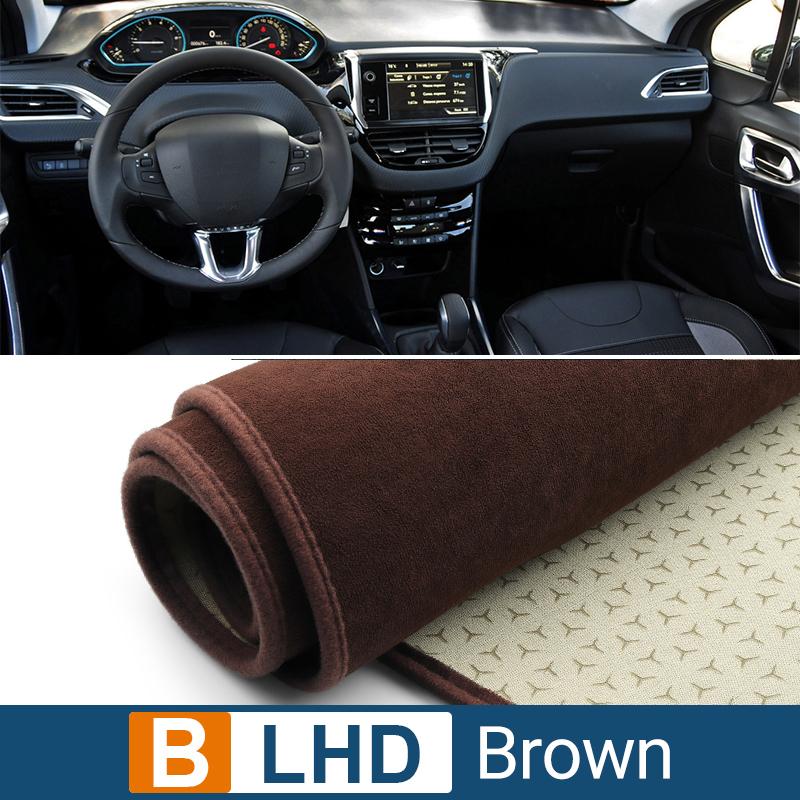 

Для Peugeot 2008 2013 2014 2015 2016 2017 2018 Чохли на приладову панель автомобіля Уникайте світлових панелей Козирок від сонця Килими з захистом від УФ-променів Нековзкі килимки