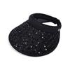 Summer Sequin Sun Hat Shiny Visor Cap Fashion Empty Top Cap  Outdoor