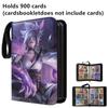 400pcs/900pcs Card Album Book Folder 4/9 Card Slots Collections Zipper Double Pocket Zipper Card Binder Holder