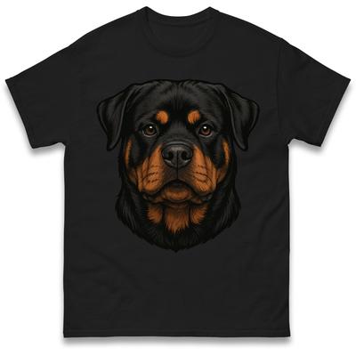 Rottweiler Face T Shirt Tshirt Mens Womens Unisex Tops Tees